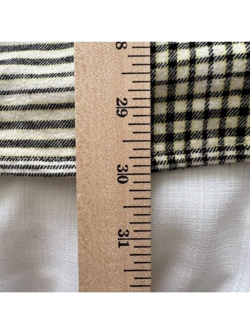 No Boundaries Oversized Men's Large Black Cream Plaid Hooded Flannel Shacket NWT - Picture 9 of 11
